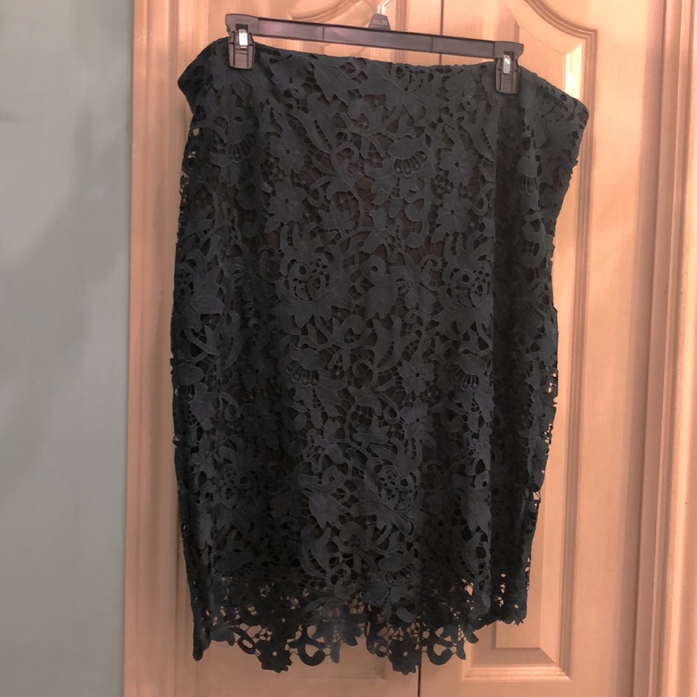 Jennifer Lopez dark green lace skirt size 20W